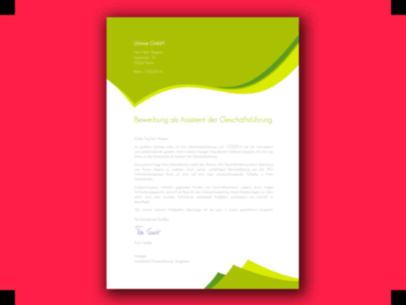 Beispiel für Bewerbungsschreiben