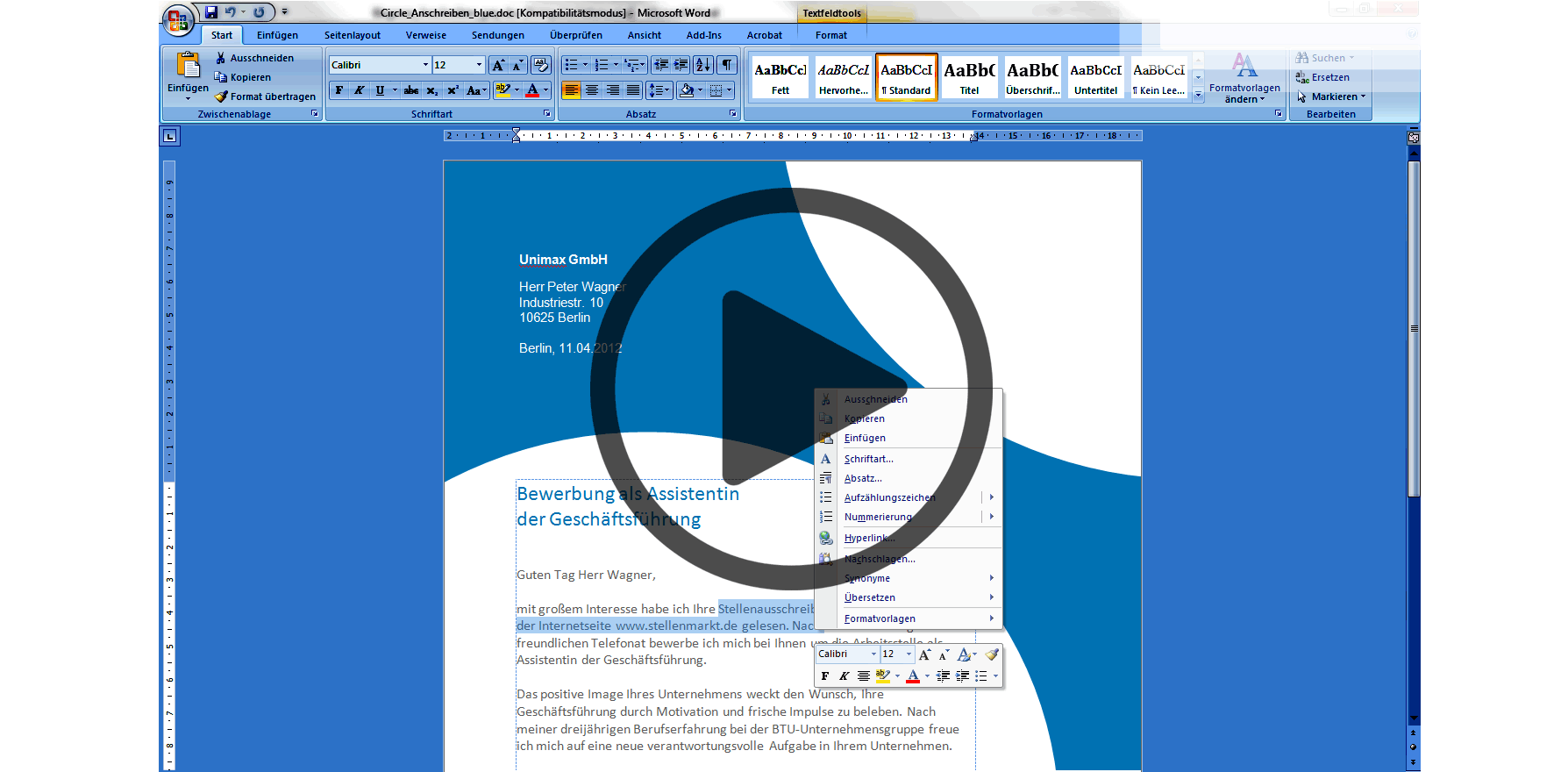 Die perfekte Bewerbung zum Erfolg