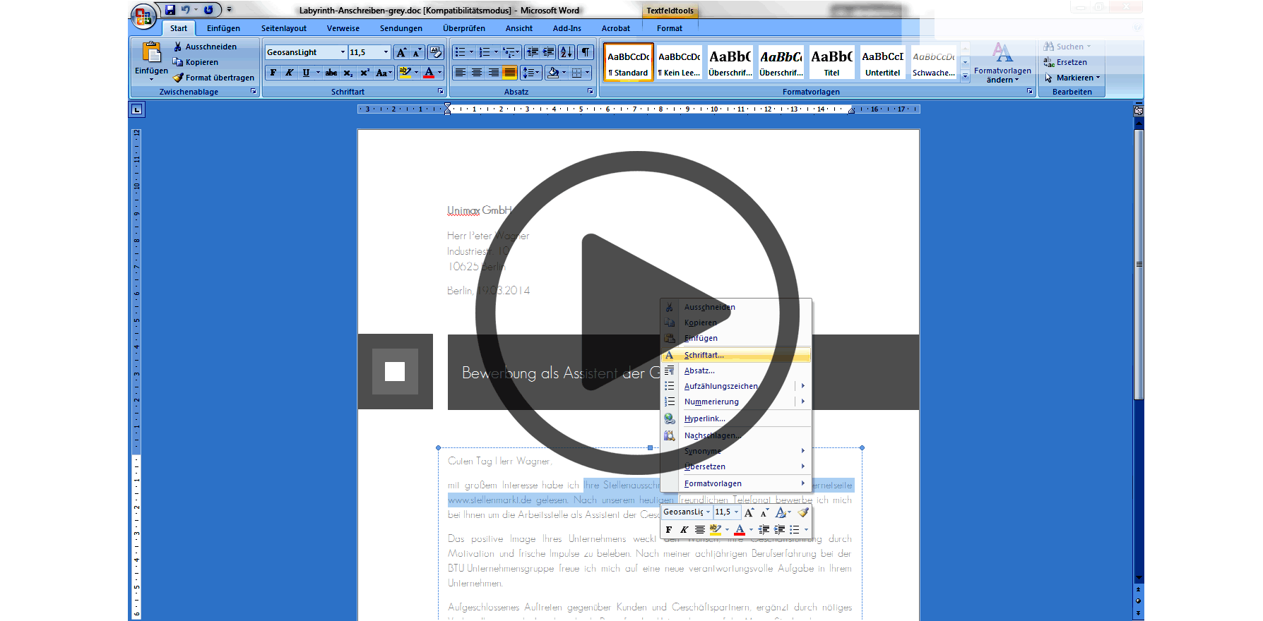 Lebenslauf Akademiker