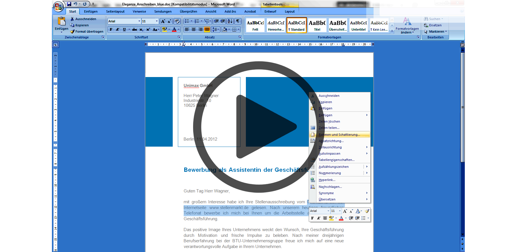 Wie schreibe ich einen Lebenslauf