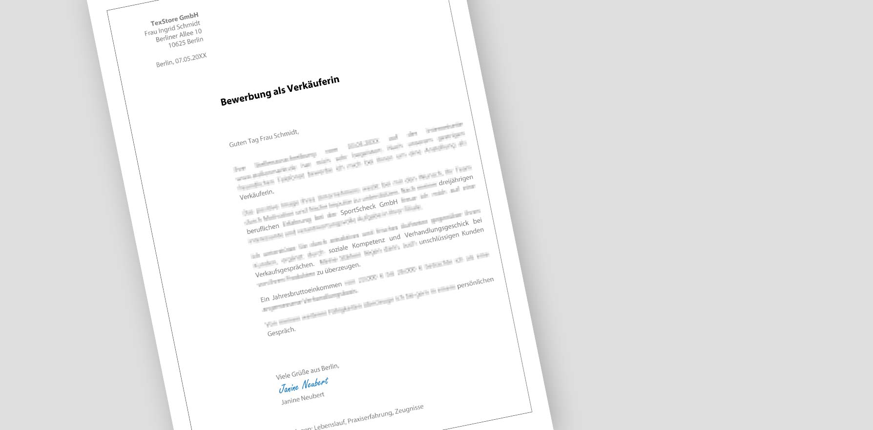Bewerbung Als Verkäuferin Im Einzelhandel Muster www.designbewerbung.de