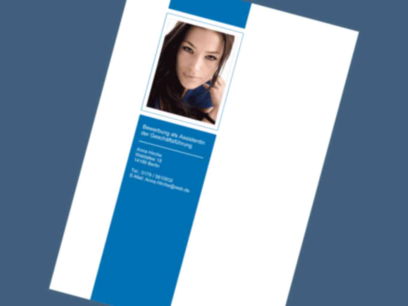 Beispiele Deckblatt Bewerbung