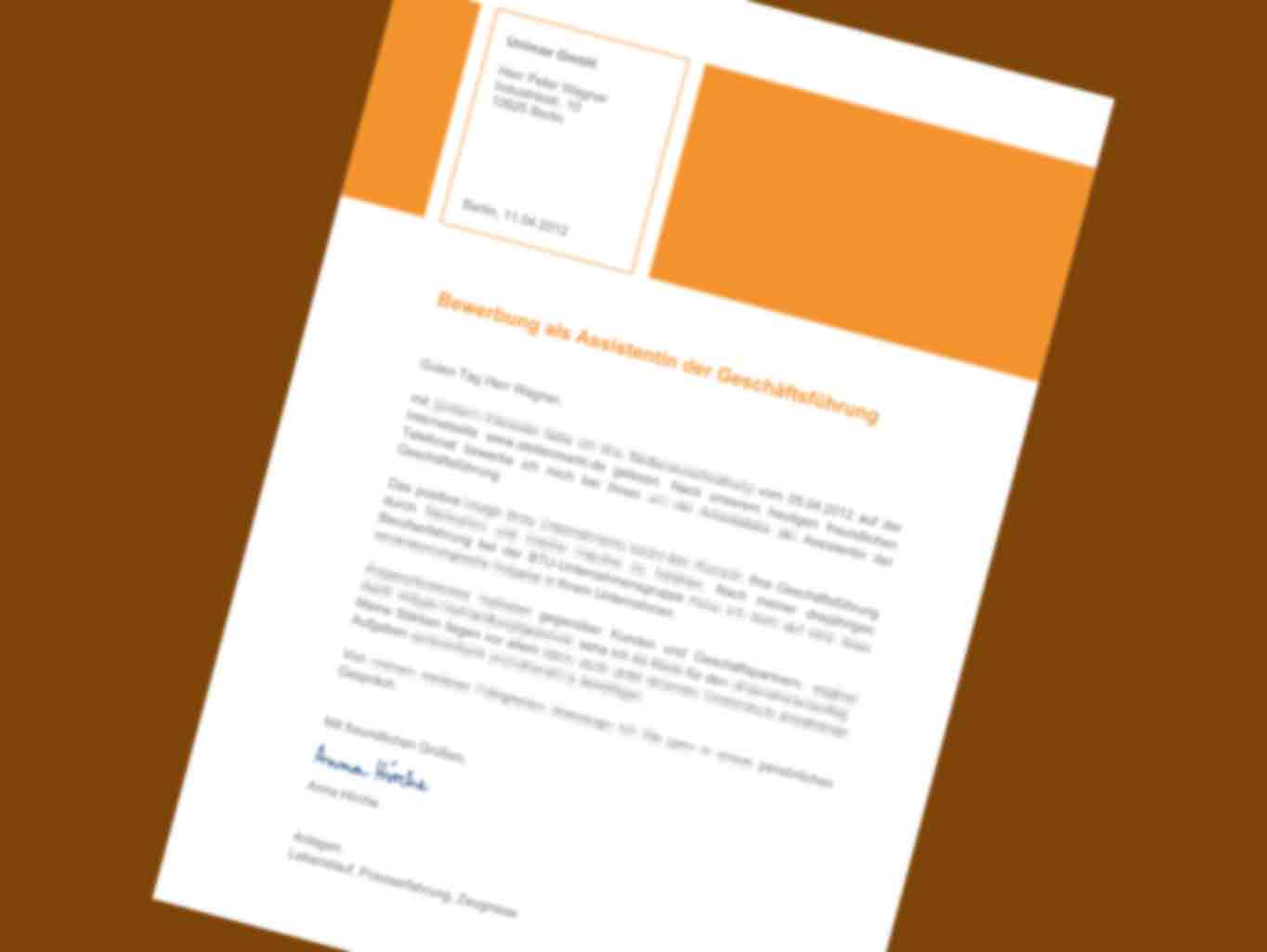 Beispiele Initiativbewerbung