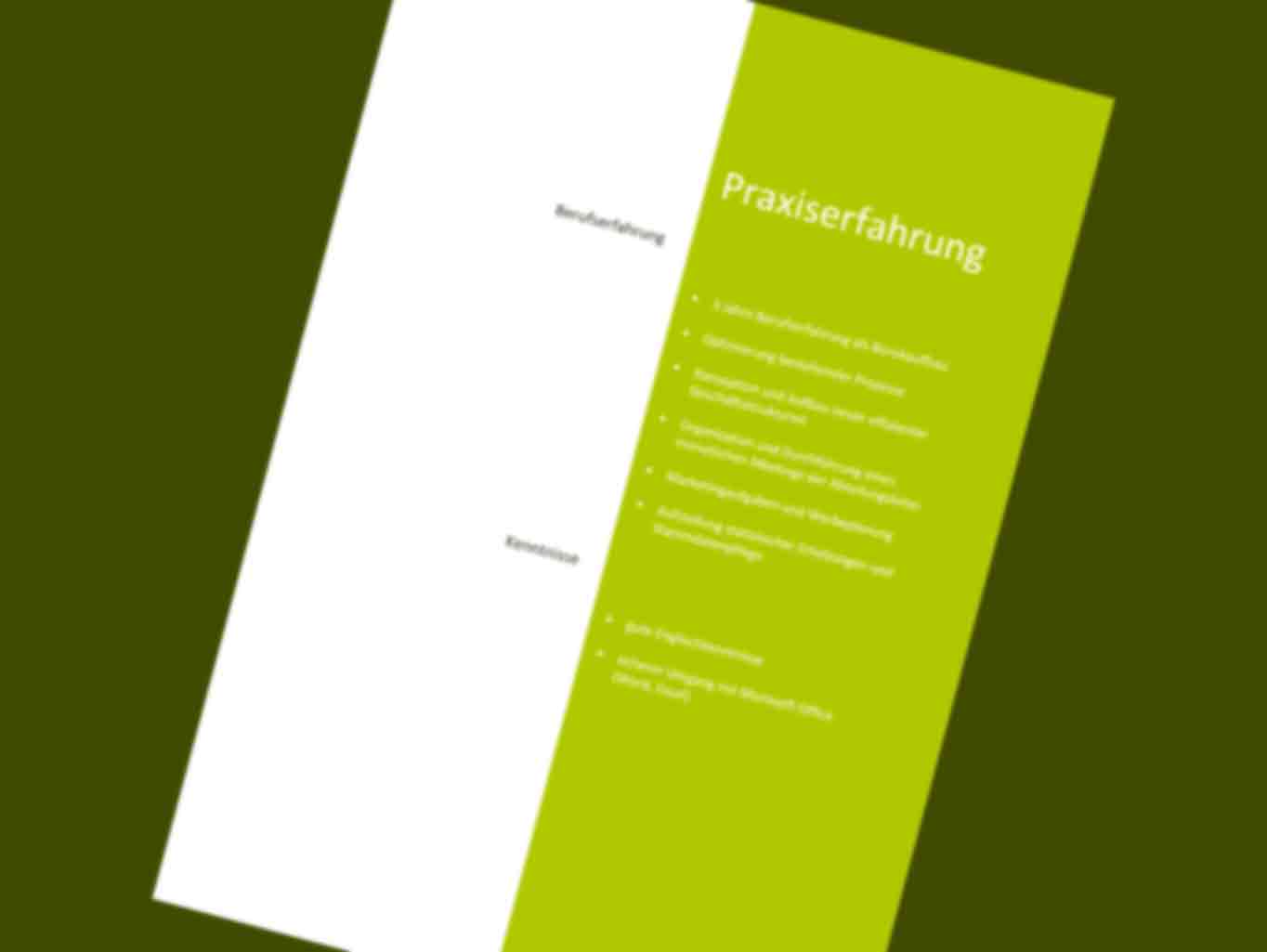 Beispiele tabellarischer Lebenslauf