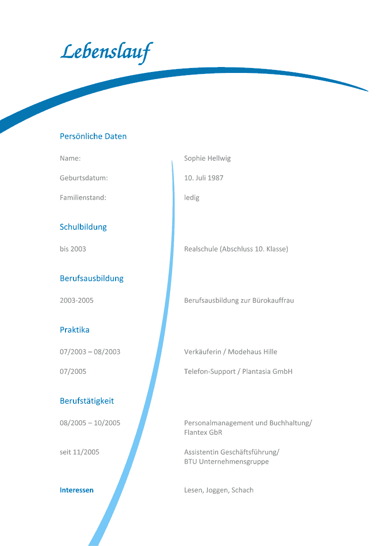Bewerbung Aussehen