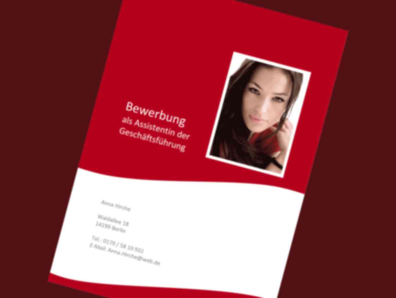 Bewerbung Beispiel Deckblatt