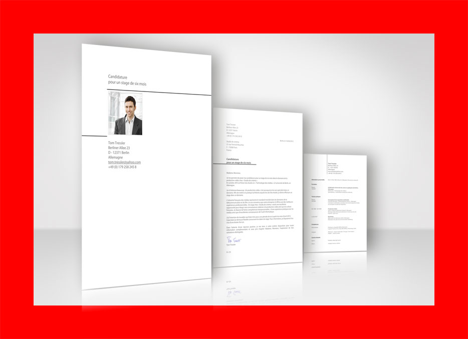 Bewerbung Bewerbung auf Französisch