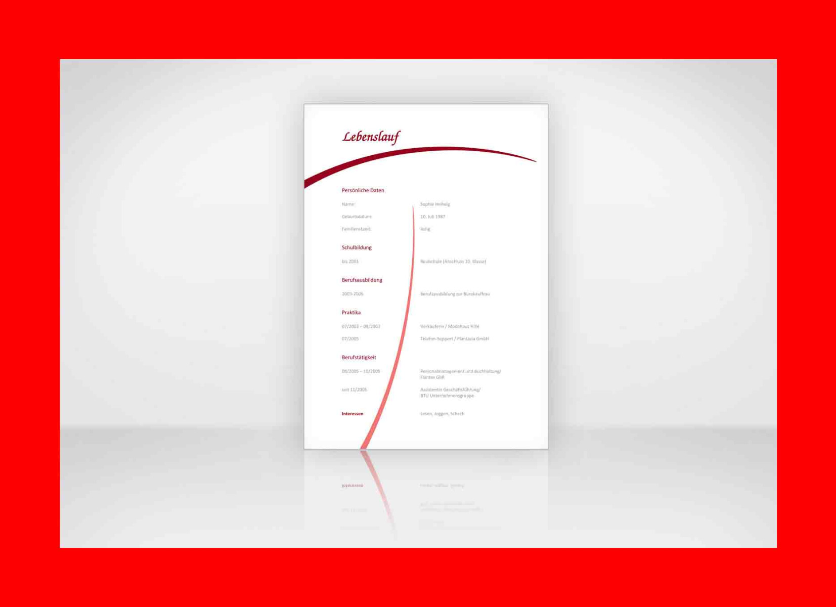 Bewerbung Bewerbung Layout