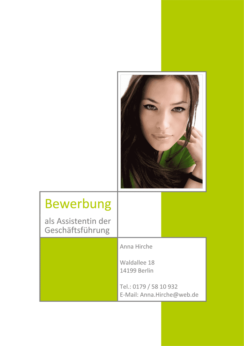 Bewerbung Deckblatt