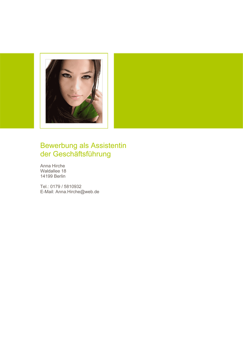 Bewerbung Design