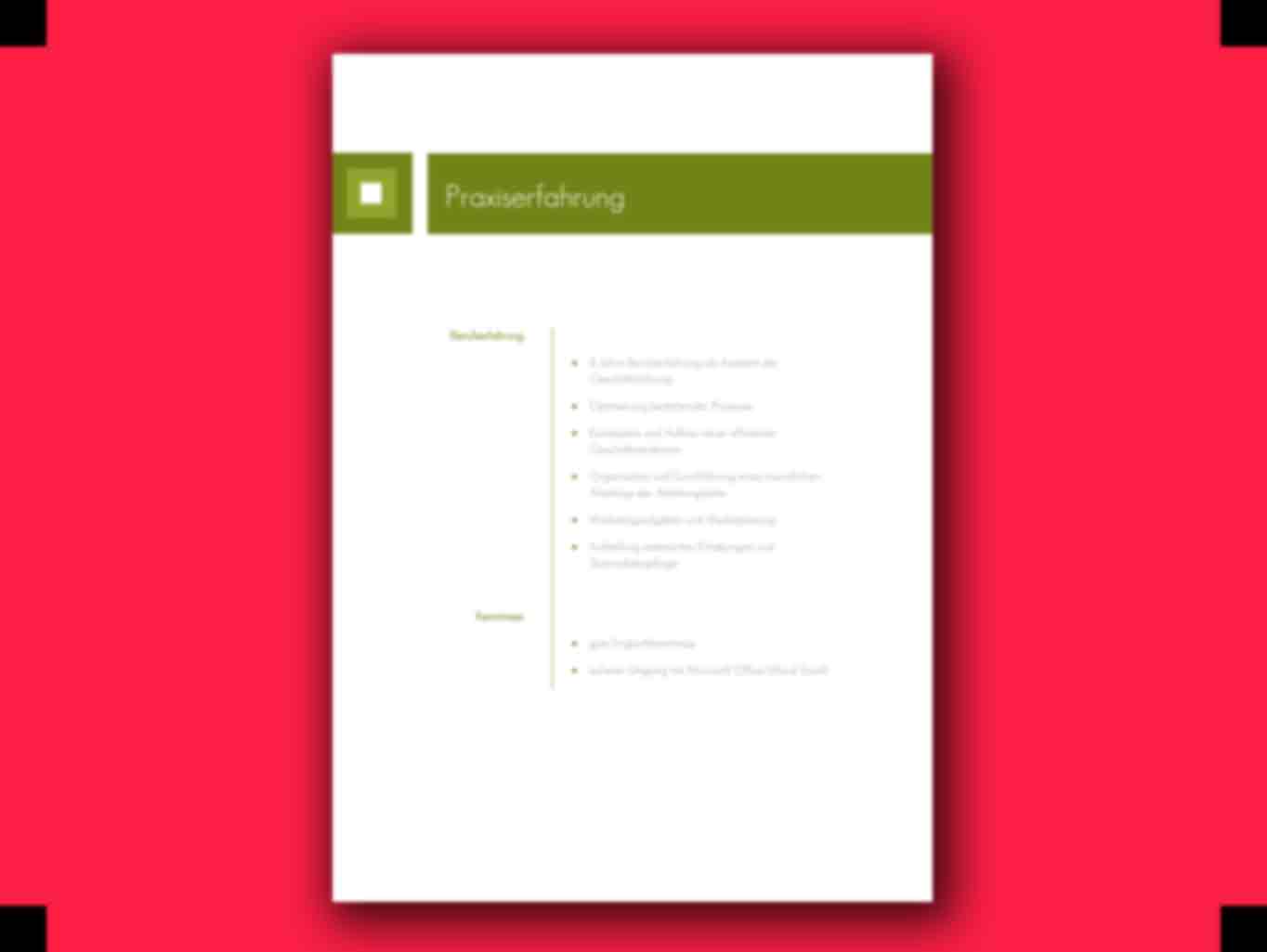 Bewerbung farbig