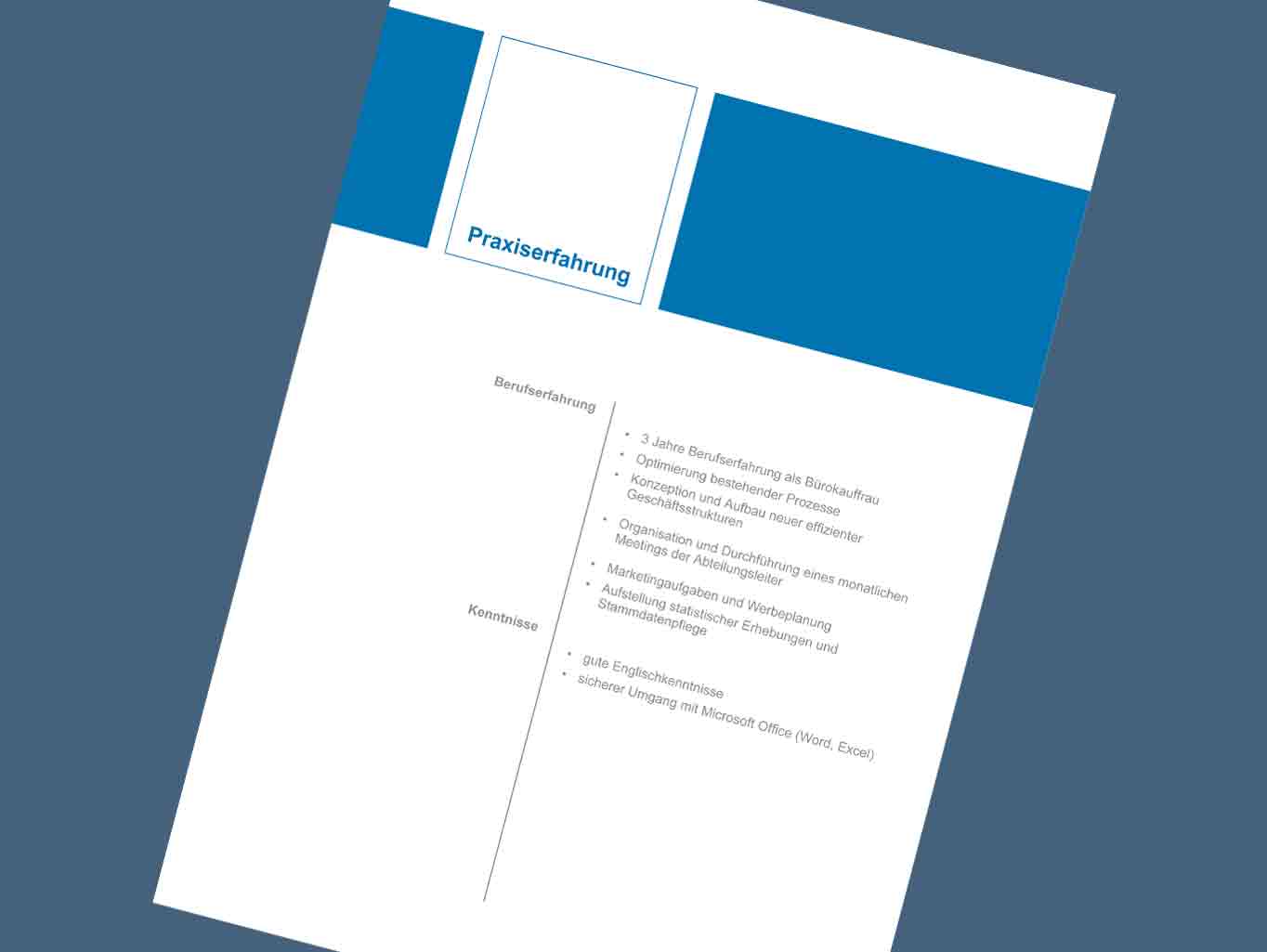 Bewerbung freier Mitarbeiter