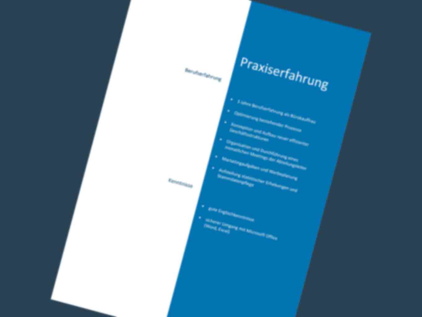 Bewerbung Initiativbewerbung