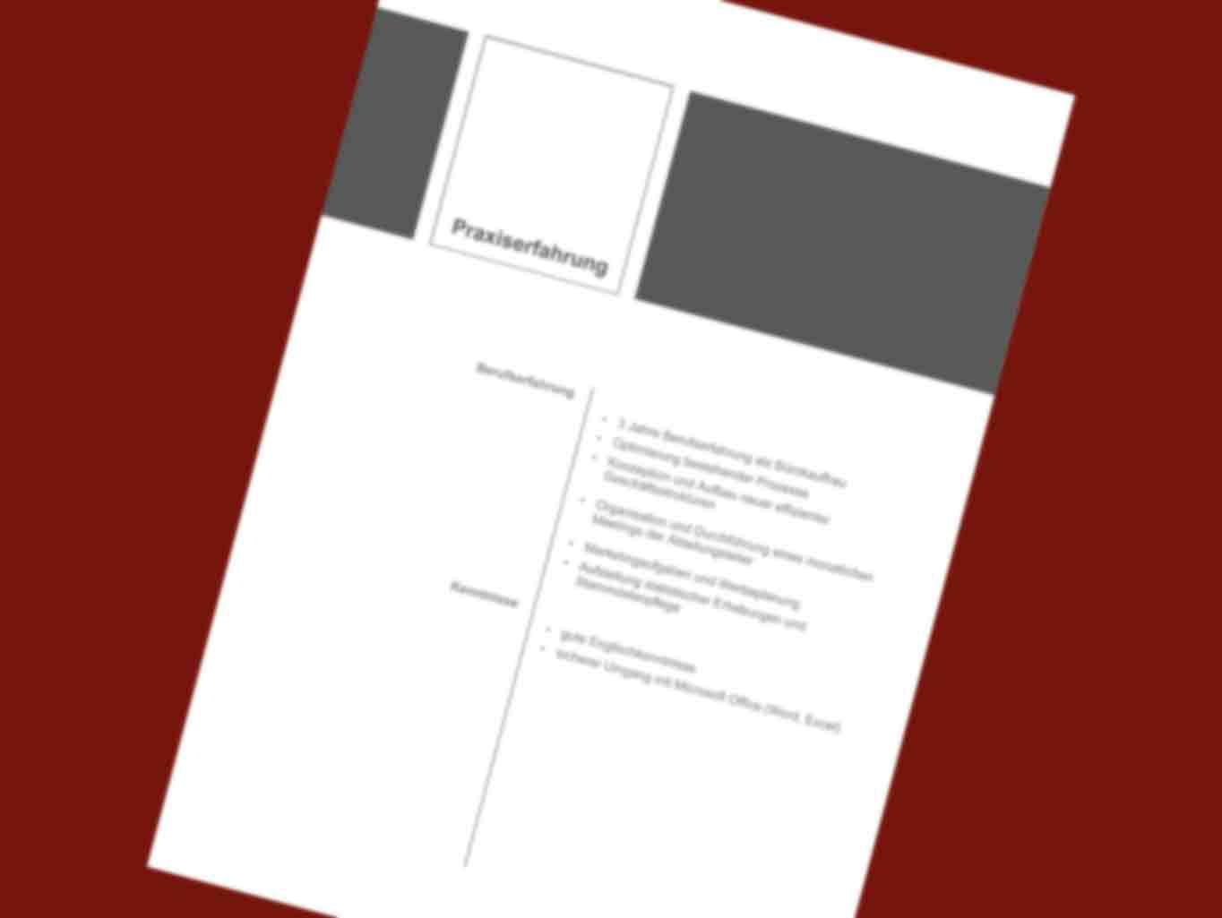 Bewerbung Layout