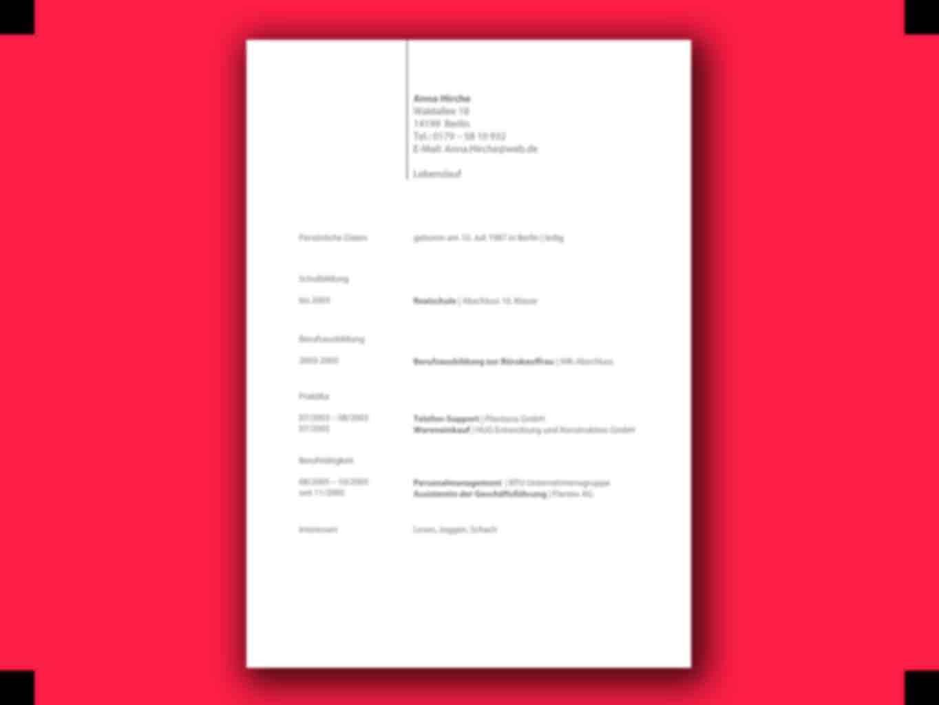 Bewerbung Leiter