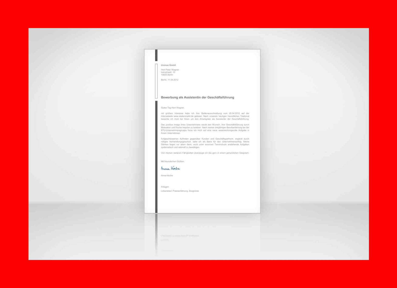 Bewerbung machen