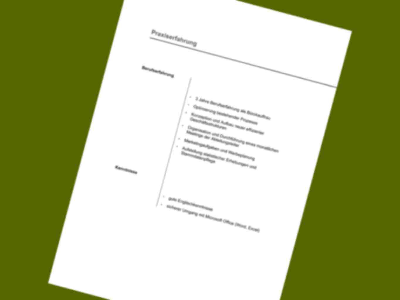 Bewerbung Mechaniker