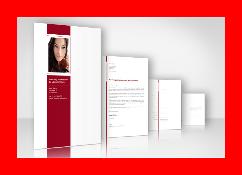 Bewerbung mit Bild