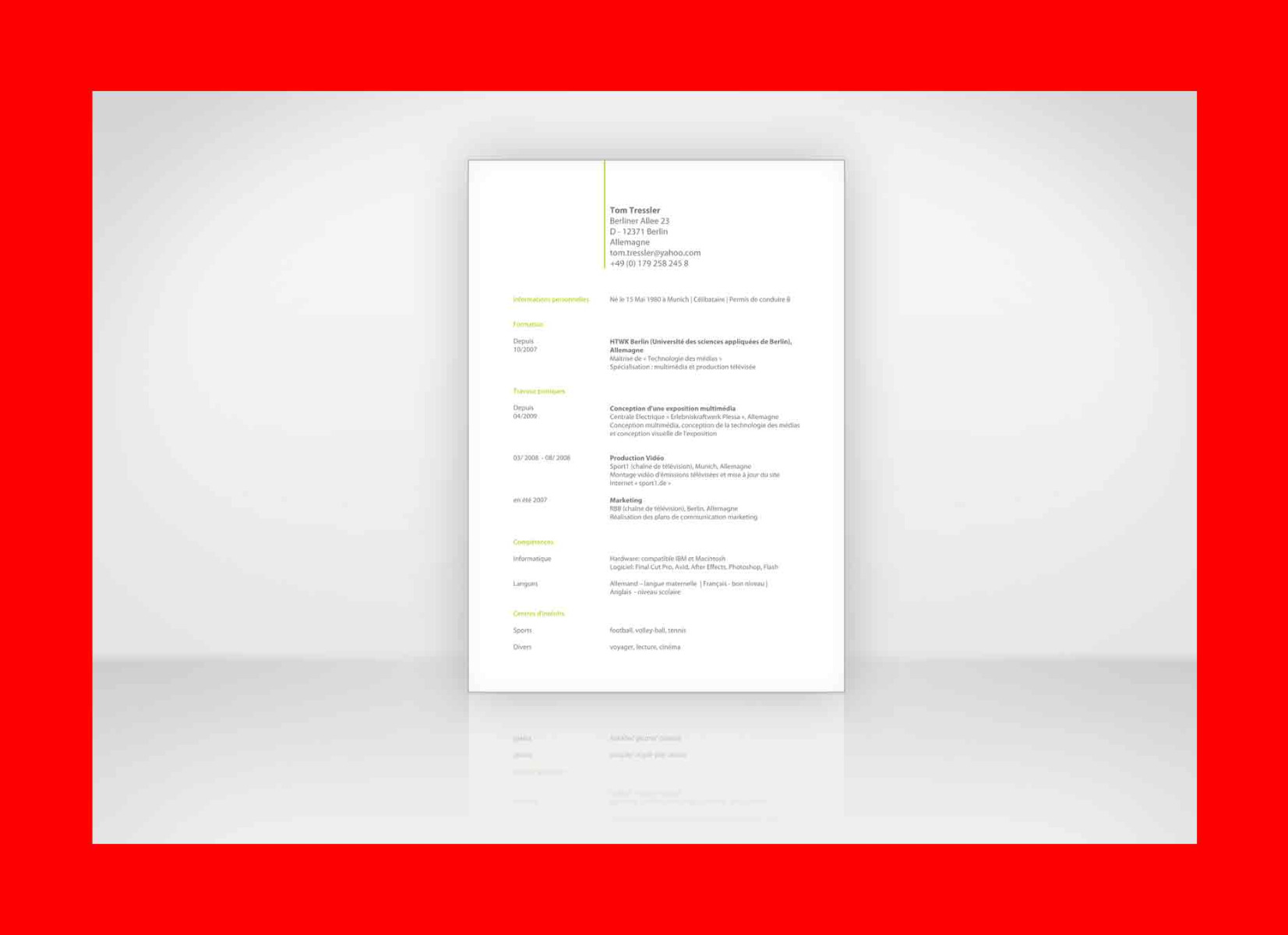 Bewerbung Modele Lettres Motivation