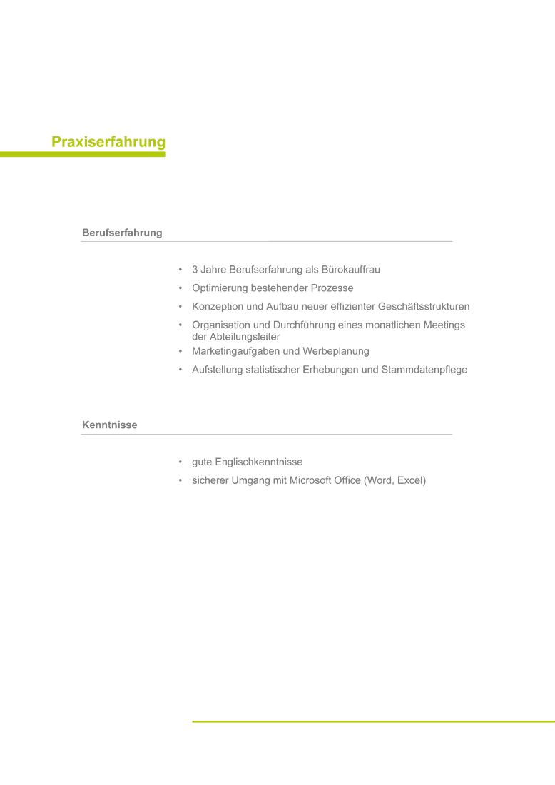 Bewerbung Praktikum