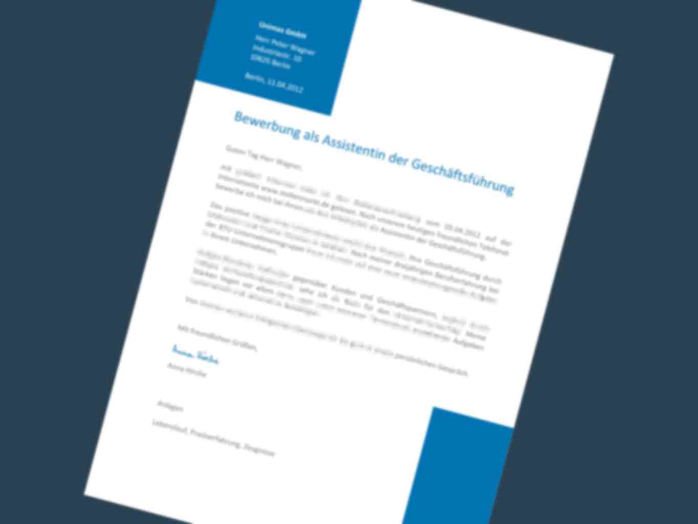 Bewerbung richtig schreiben Muster kostenlos
