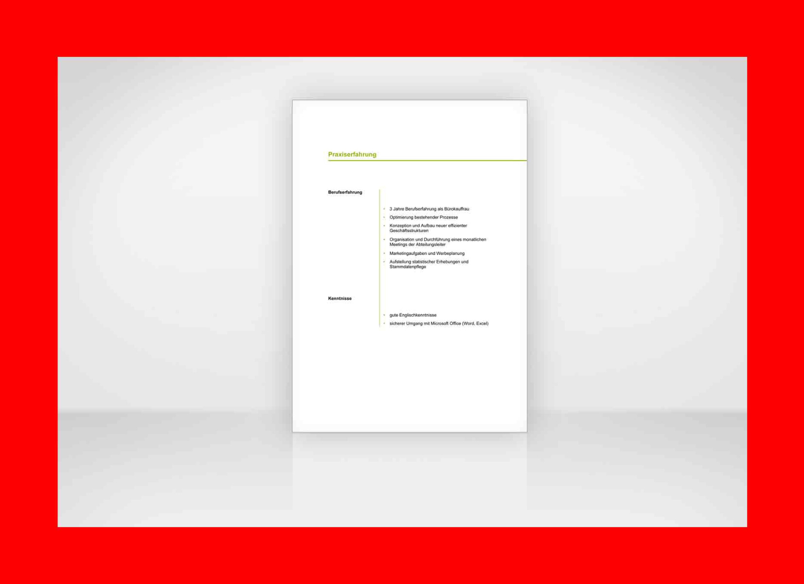 Bewerbung Tourismuskauffrau
