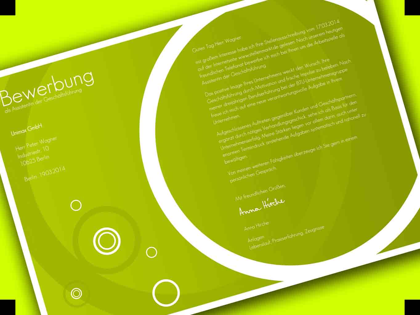 Bewerbung trotz Job