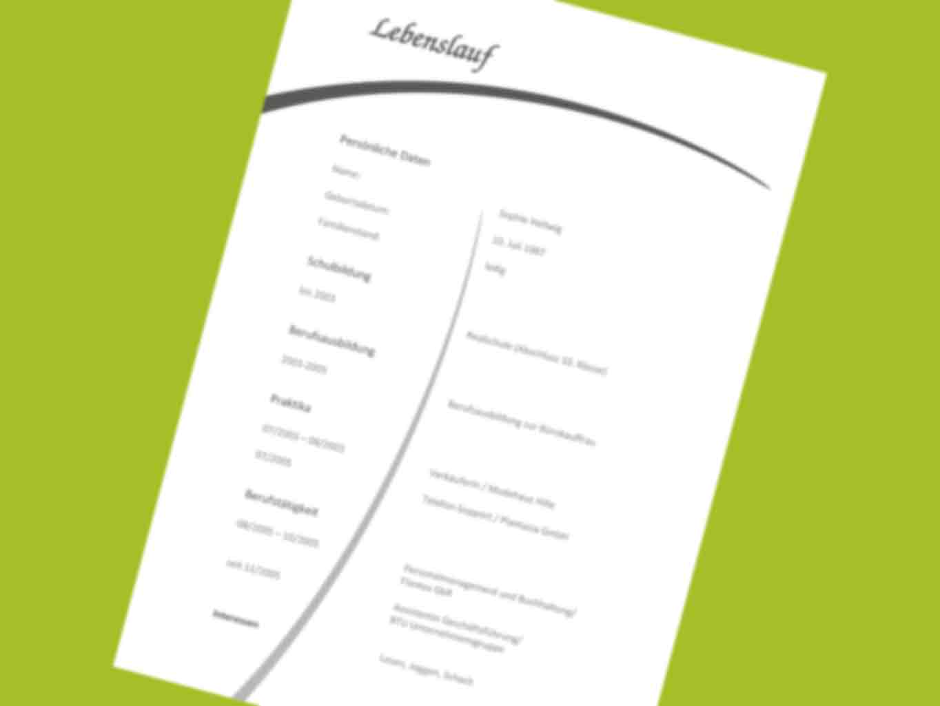 Bewerbung Word