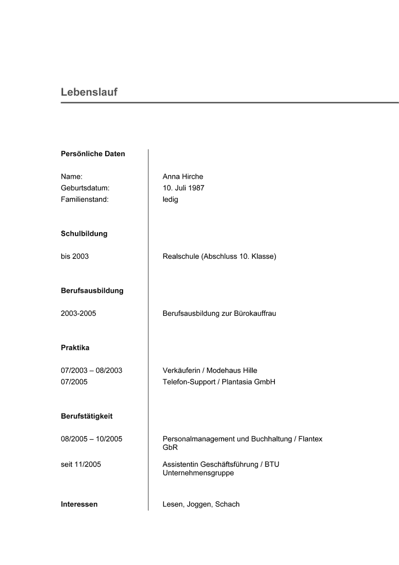 Bewerbungs Anschreiben