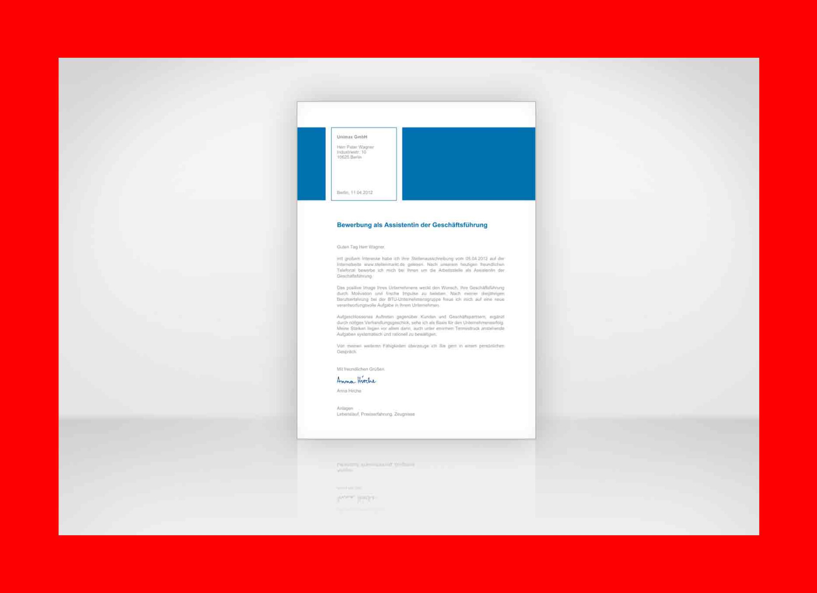 Bewerbungsanschreiben Email