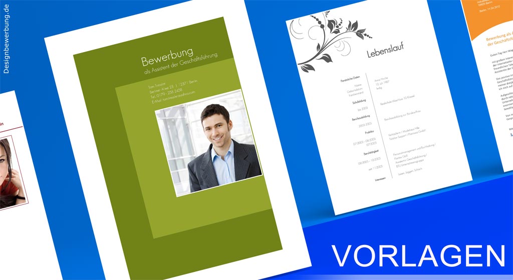 Bewerbungsmappe Anordnung