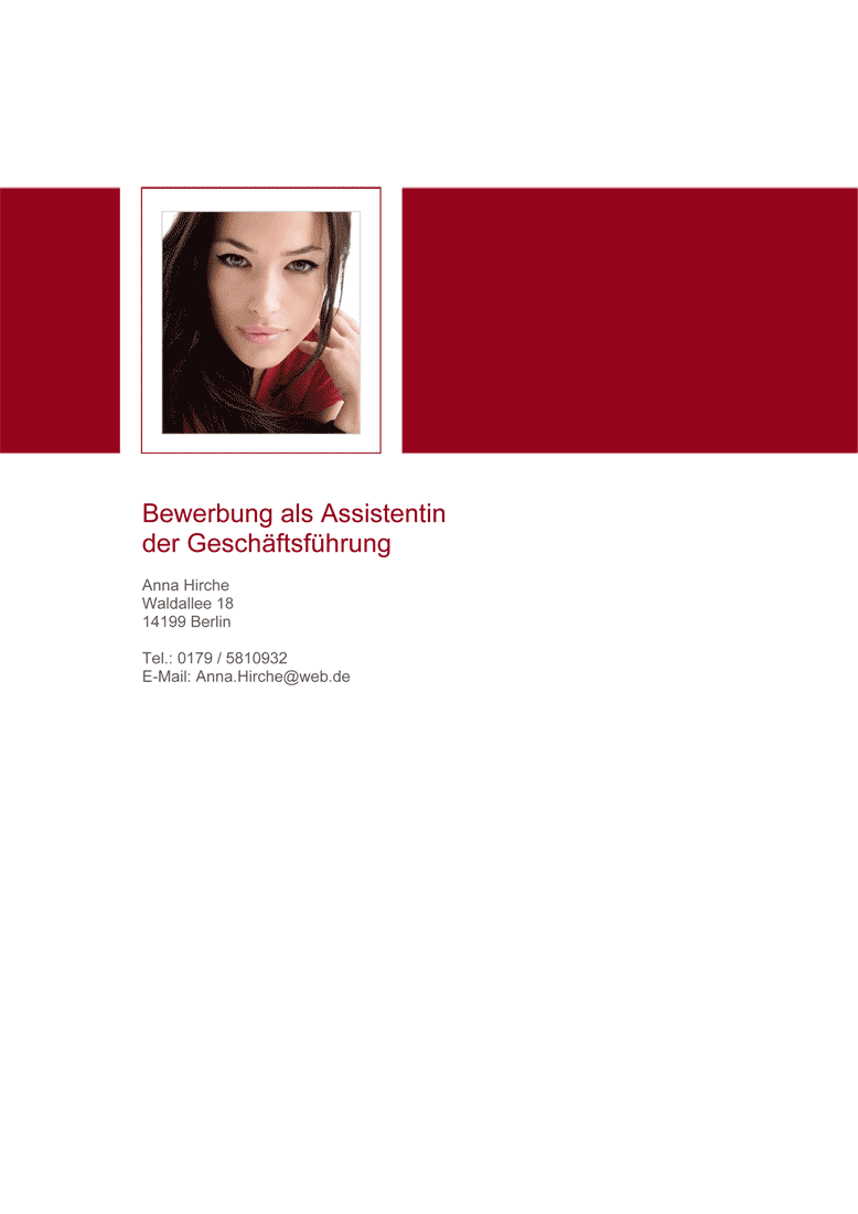 Bewerbungsmuster Vorlage