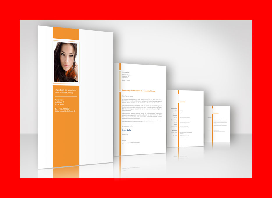 Deckblatt Bewerbung App