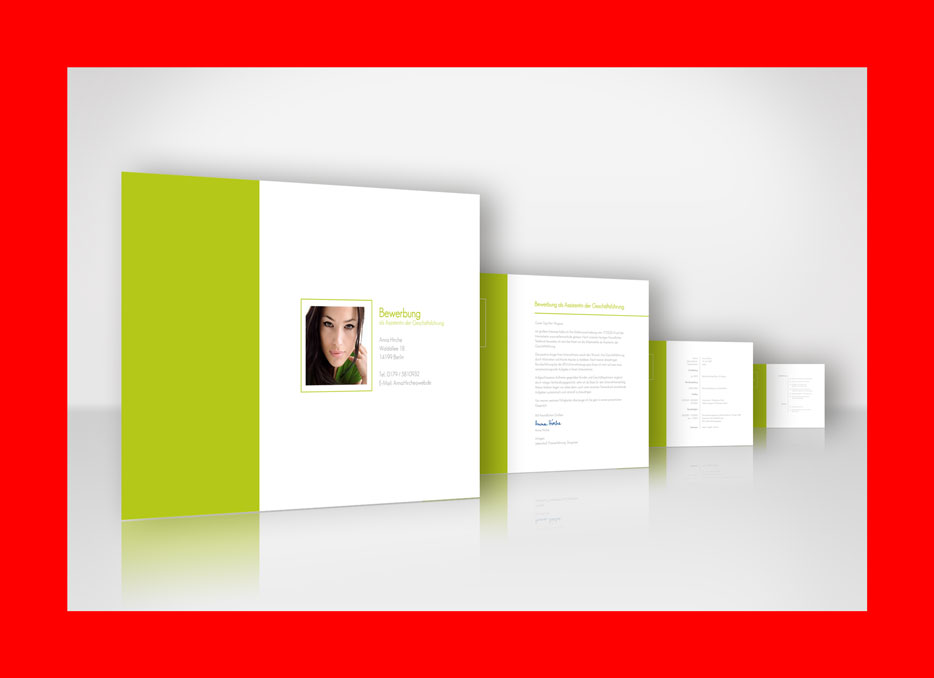 Deckblatt Bewerbung Querformat