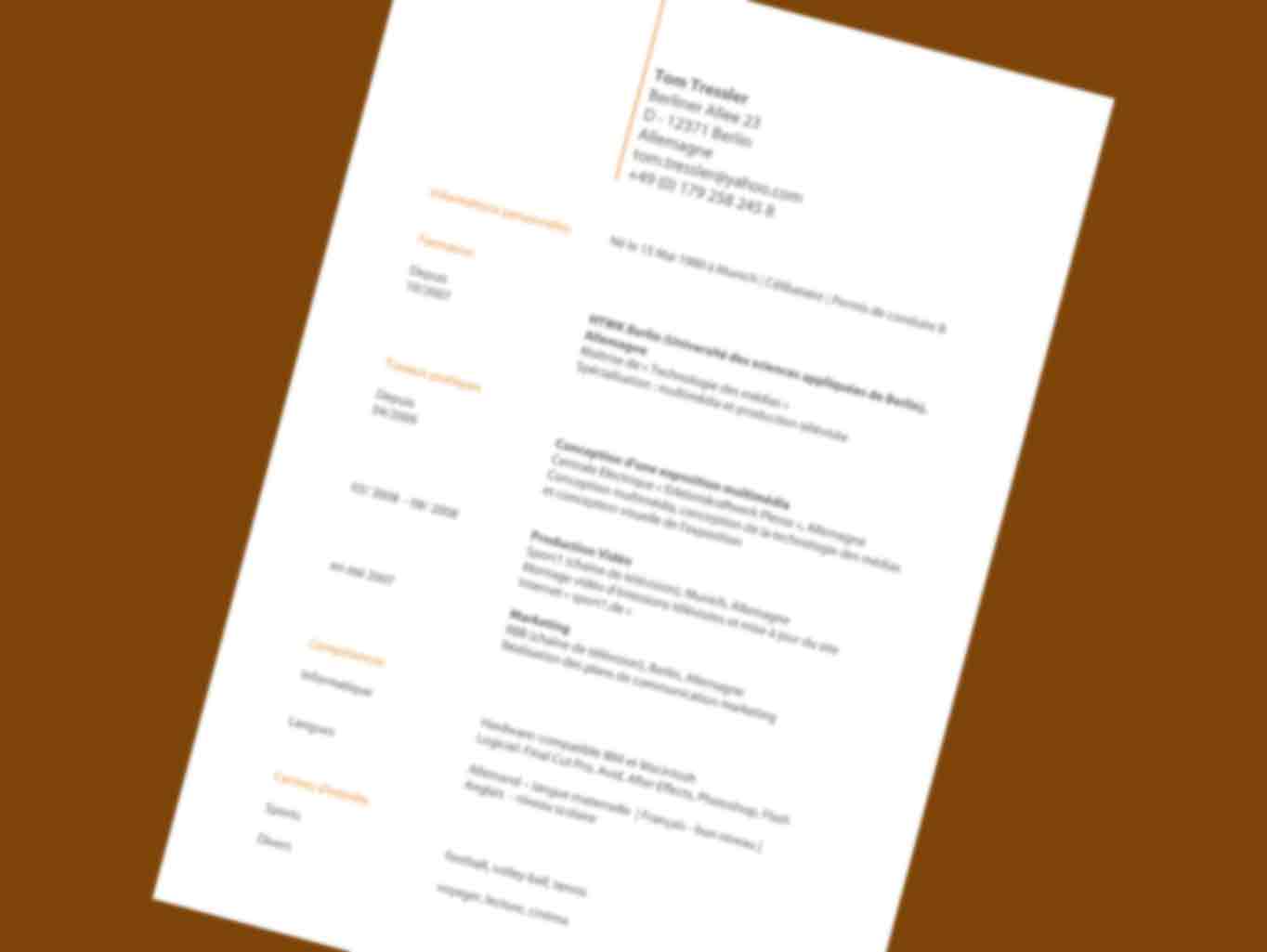 Französisch CV