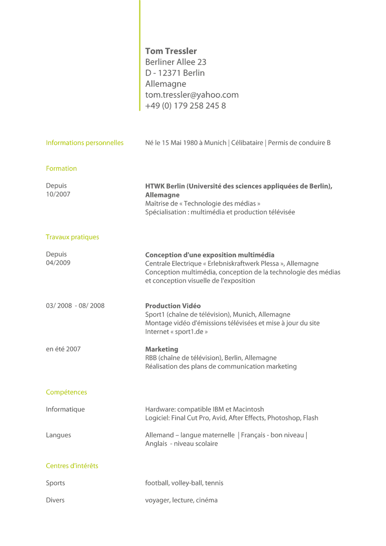 Lettre De Candidature