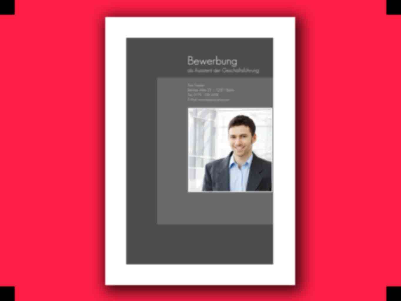 Modernes Bewerbungsdeckblatt