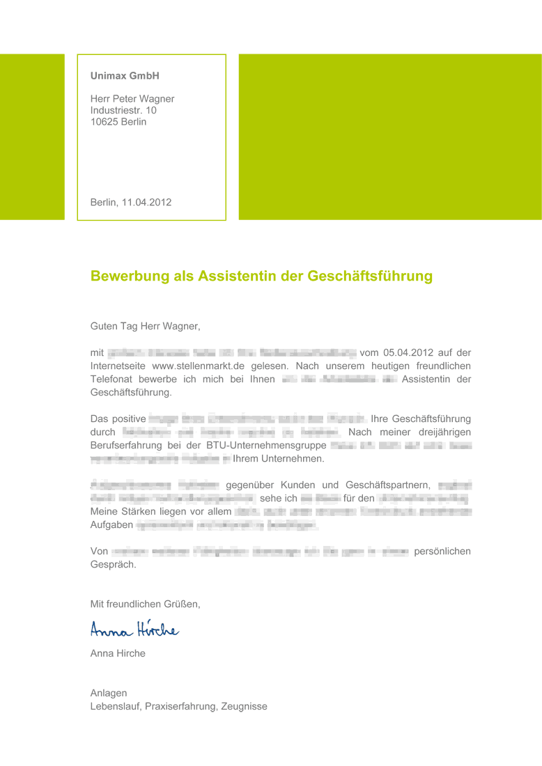 Motivationsschreiben Bewerbung