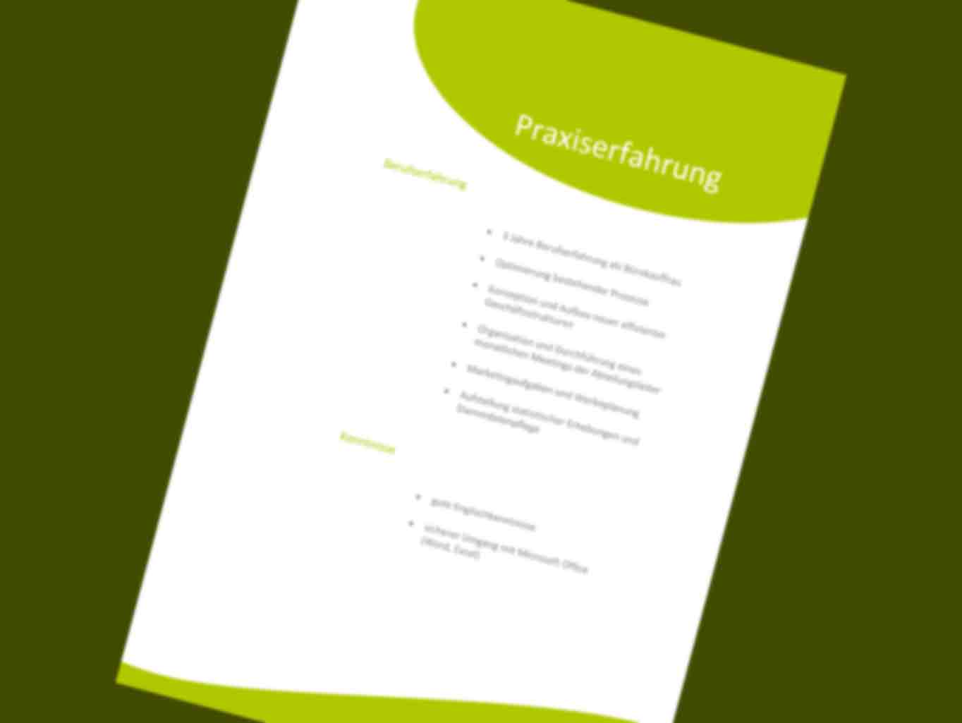 Praktikum Bewerbungen